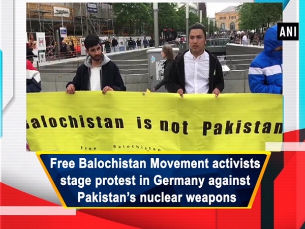 Free Balochistan Movement activists stage protest in Germany against Pakistan’s nuclear weapons
