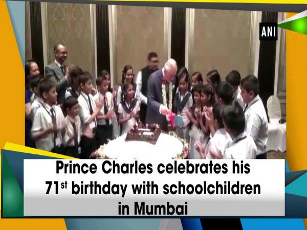 Prince Charles celebrates his 71st birthday with schoolchildren in Mumbai