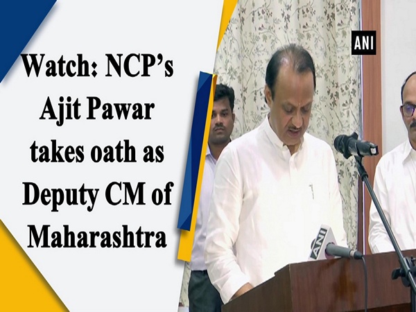 Watch: NCP's Ajit Pawar takes oath as Deputy CM of Maharashtra