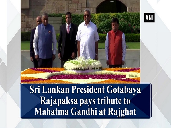 Sri Lankan President Gotabaya Rajapaksa pays tribute to Mahatma Gandhi at Rajghat