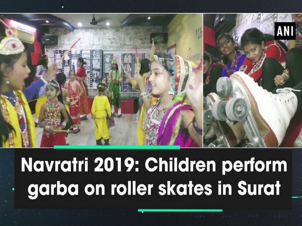 Navratri 2019: Children perform garba on roller skates in Surat