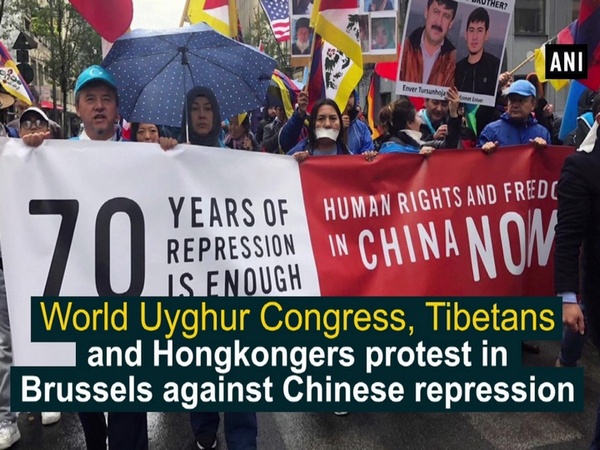 World Uyghur Congress, Tibetans and Hongkongers protest in Brussels against Chinese repression