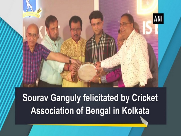 Sourav Ganguly felicitated by Cricket Association of Bengal in Kolkata