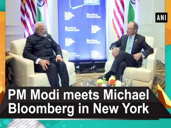 PM Modi meets Michael Bloomberg in New York