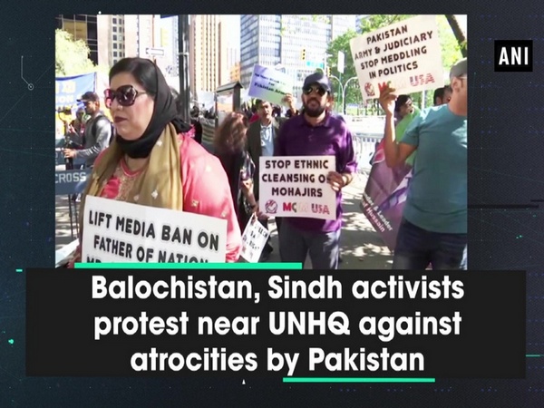 Balochistan, Sindh activists protest near UNHQ against atrocities by Pakistan